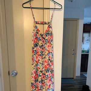 Forever 21 floral scoop back dress